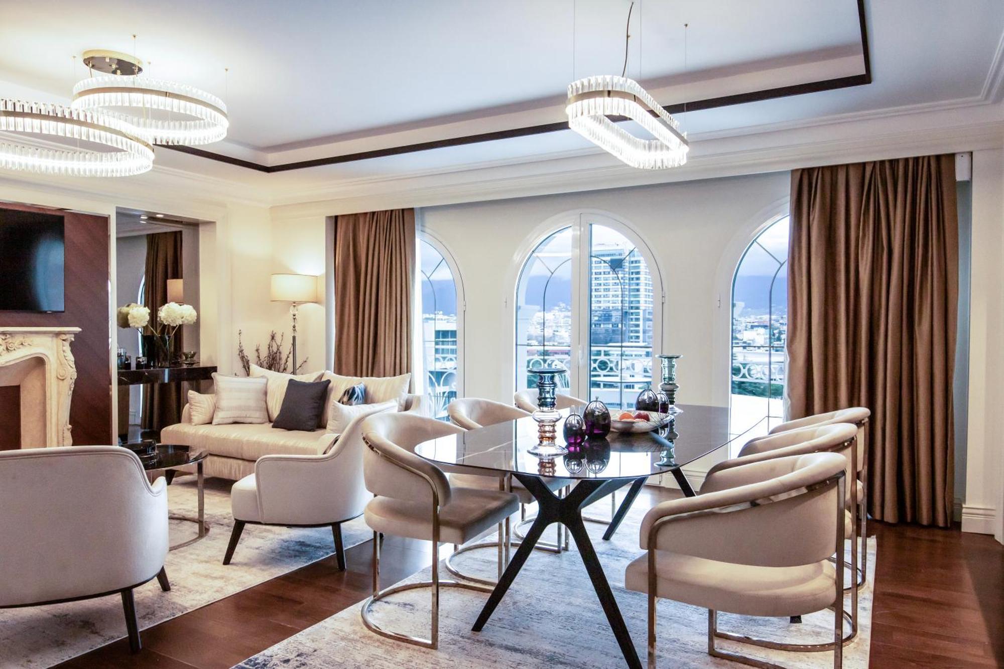 Xheko Imperial Luxury Hotel & Spa Tirana Kültér fotó The interior of a suite at the Mandarin Oriental, Munich